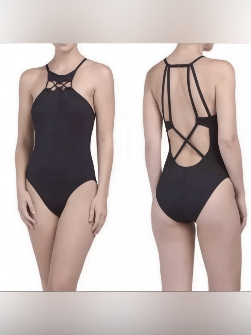 La Blanca strappy one piece swimsuit black
